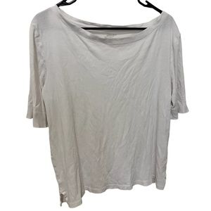 Chico’s Chalet Crinkle 3/4 Sleeve Basic Top Size Large